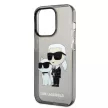 Karl Lagerfeld IML GLIT NFT Karl&Choupette iPhone 14 Pro Max 6.7" KLHCP14XHNKCTGK, hátlap, tok, fekete