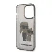 Karl Lagerfeld IML GLIT NFT Karl&Choupette iPhone 14 Pro Max 6.7" KLHCP14XHNKCTGK, hátlap, tok, fekete