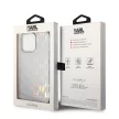 Karl Lagerfeld iPhone 14 Pro Max Iridescent Monogram (KLHCP14XLGMMSV3) hátlap, tok, ezüst