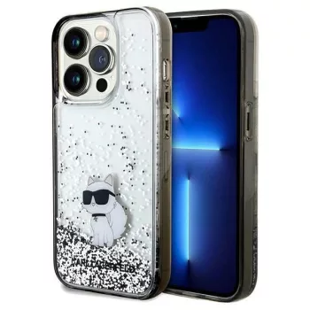   Karl Lagerfeld KLHCP14XLKCNSK Liquid Glitter iPhone 14 Pro Max tok, átlátszó