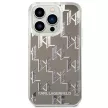 Karl Lagerfeld KLHCP14XLMNMS Liquid Glitter Monogram iPhone 14 Pro Max 6.7" hátlap, tok, ezüst
