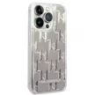 Karl Lagerfeld KLHCP14XLMNMS Liquid Glitter Monogram iPhone 14 Pro Max 6.7" hátlap, tok, ezüst