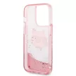 Karl Lagerfeld Liquid Glitter Choupette Head iPhone 14 Pro Max 6,7" KLHCP14XLNCHCP tok, rózsaszín