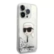 Karl Lagerfeld Liquid Glitter NFT Karl's Head iPhone 14 Pro Max 6,7" KLHCP14XLNKHCH, ezüst