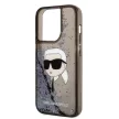 Karl Lagerfeld Glitter NFT Karl Head iPhone 14 Pro Max 6,7" hátlap, tok, fekete