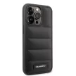 Karl Lagerfeld iPhone 14 Pro Max Puffy Metal Logo (KLHCP14XPSQAK) hátlap, tok, fekete