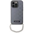 Karl Lagerfeld KLHCP14XSACKLHPG Saffiano Monogram Chain iPhone 14 Pro Max 6.7", hátlap, tok, ezüst