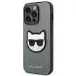 Karl Lagerfeld Saffiano Choupette Head Patch iPhone 14 Pro Max 6,7" KLHCP14XSAPCHG tok, ezüst