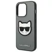 Karl Lagerfeld Saffiano Choupette Head Patch iPhone 14 Pro Max 6,7" KLHCP14XSAPCHG tok, ezüst