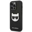 Karl Lagerfeld Saffiano Choupette Head Patch iPhone 14 Pro Max 6,7" KLHCP14XSAPCHK tok, fekete