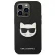 Karl Lagerfeld Saffiano Choupette Head Patch iPhone 14 Pro Max 6,7" KLHCP14XSAPCHK tok, fekete