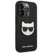Karl Lagerfeld Saffiano Choupette Head Patch iPhone 14 Pro Max 6,7" KLHCP14XSAPCHK tok, fekete