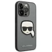 Karl Lagerfeld KLHCP14XSAPKHG Saffiano Karl Head Patch iPhone 14 Pro Max tok, ezüst