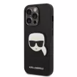 Karl Lagerfeld iPhone 14 Pro Max Saffiano Karl's Head Patch (KLHCP14XSAPKHK) hátlap, tok, fekete
