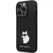 Karl Lagerfeld KLHCP14XSMHCNPK Silicone C Metal Pin iPhone 14 Pro Max 6.7" tok, fekete