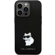 Karl Lagerfeld KLHCP14XSMHCNPK Silicone C Metal Pin iPhone 14 Pro Max 6.7" tok, fekete