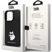 Karl Lagerfeld KLHCP14XSMHCNPK Silicone C Metal Pin iPhone 14 Pro Max 6.7" tok, fekete