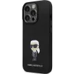 Karl Lagerfeld KLHCP14XSMHKNPK Silicone Ikonik Metal Pin iPhone 14 Pro Max 6.7" tok, fekete