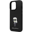 Karl Lagerfeld KLHCP14XSMHKNPK Silicone Ikonik Metal Pin iPhone 14 Pro Max 6.7" tok, fekete