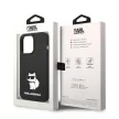 Karl Lagerfeld Silicone Choupette iPhone 14 Pro Max 6,7" KLHCP14XSNCHBCK, hátlap, tok, fekete