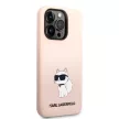 Karl Lagerfeld Liquid Silicone Choupette NFT Case iPhone 14 Pro Max (KLHCP14XSNCHBCP) hátlap, tok, rózsaszín