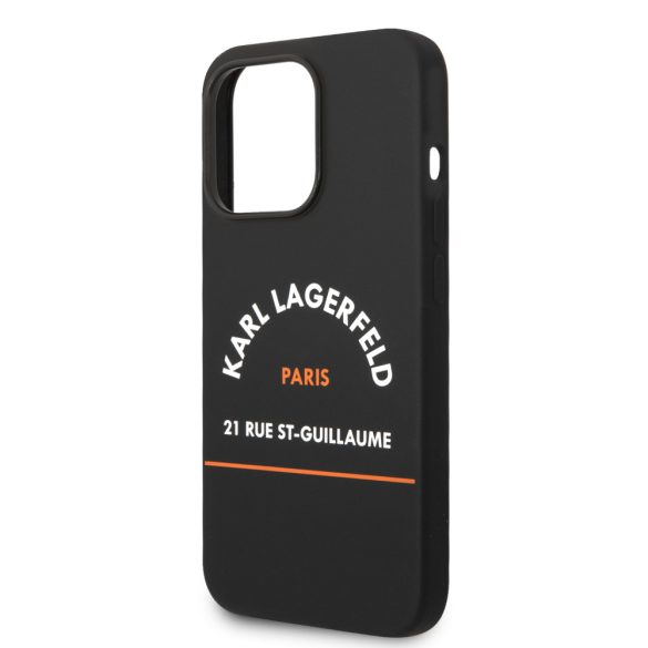Karl Lagerfeld iPhone 14 Pro Max Rue St Guillaume (KLHCP14XSRSGHLK) hátlap, tok, fekete