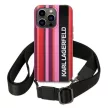Karl Lagerfeld KLHCP14XSTSTP Color Stripes Strap iPhone 14 Pro Max 6.7 " hátlap, tok, rózsaszín