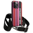 Karl Lagerfeld KLHCP14XSTSTP Color Stripes Strap iPhone 14 Pro Max 6.7 " hátlap, tok, rózsaszín
