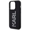 Karl Lagerfeld iPhone 15 Pro 3D Rubber Glitter Logo (KLHCP15L3DMBKCK) hátlap, tok, fekete