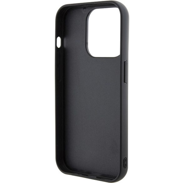 Karl Lagerfeld iPhone 15 Pro Fixed Glitter Ikonik Logo Metal Pin (KLHCP15LGKNPSK) hátlap, tok, fekete