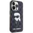 Karl Lagerfeld KLHCP15LHNKMKLK Ikonik Monogram iPhone 15 PRO tok, fekete