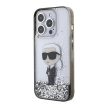 Karl Lagerfeld Liquid Glitter Ikonik iPhone 15 Pro 6,1" KLHCP15LLKKNSK hátlap, tok, átlátszó