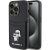 Karl Lagerfeld Saffiano Cardslot Karl&Choupette Metal Pin iPhone 15 Pro 6,1" KLHCP15LSAPKCNPK, hátlap, tok, fekete