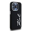 Karl Lagerfeld KLHCP15LSCMSMMVK Silicone Metal Script Logo iPhone 15 Pro 6.1", hátlap, tok, fekete
