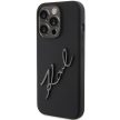 Karl Lagerfeld KLHCP15LSKSBMCK Silicone Karl Script Logo iPhone 15 Pro tok, fekete