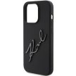 Karl Lagerfeld KLHCP15LSKSBMCK Silicone Karl Script Logo iPhone 15 Pro tok, fekete