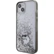 Karl Lagerfeld KLHCP15MLKCNSK Liquid Glitter Choupette iPhone 14 Plus/15 Plus 6.7" hátlap, tok, átlátszó