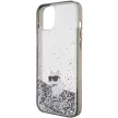 Karl Lagerfeld KLHCP15MLKCNSK Liquid Glitter Choupette iPhone 14 Plus/15 Plus 6.7" hátlap, tok, átlátszó