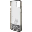 Karl Lagerfeld KLHCP15MLKCNSK Liquid Glitter Choupette iPhone 14 Plus/15 Plus 6.7" hátlap, tok, átlátszó
