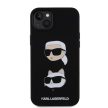 Karl Lagerfeld Liquid Silicone Karl and Choupette Heads Case iPhone 15 Plus (KLHCP15MSDHKCNK) hátlap, tok, fekete