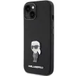 Karl Lagerfeld KLHCP15MSMHKNPK Silicone Ikonik Metal Pin iPhone 14 Plus/15 Plus 6.7" tok, fekete