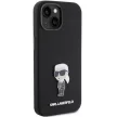 Karl Lagerfeld KLHCP15MSMHKNPK Silicone Ikonik Metal Pin iPhone 14 Plus/15 Plus 6.7" tok, fekete