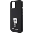 Karl Lagerfeld KLHCP15MSMHKNPK Silicone Ikonik Metal Pin iPhone 14 Plus/15 Plus 6.7" tok, fekete