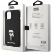 Karl Lagerfeld KLHCP15MSMHKNPK Silicone Ikonik Metal Pin iPhone 14 Plus/15 Plus 6.7" tok, fekete