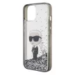 Karl Lagerfeld Liquid Glitter Ikonik iPhone 15 6,1" KLHCP15SLKKNSK hátlap, tok, átlátszó