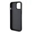 Karl Lagerfeld KLHCP15SPKLPKLK Leather Monogram Hot Stamp Metal Logo iPhone 15 6.1", hátlap, tok, fekete