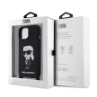 Karl Lagerfeld Liquid Silicone Crossbody Ikonik Case iPhone 15 (KLHCP15SSCBSKNK) hátlap, tok, fekete
