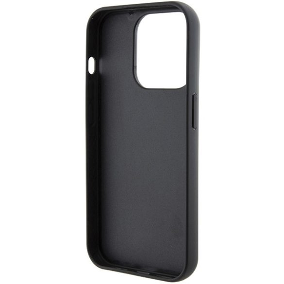 Karl Lagerfeld iPhone 15 Pro Max Gripstand Saffiano Choupette Pins (KLHCP15XGSACHPK) hátlap, tok, fekete