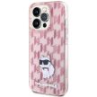 Karl Lagerfeld KLHCP15XHNCMKLP Monogram Choupette iPhone 15 Pro Max 6.7", hátlap, tok, rózsaszín