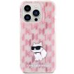 Karl Lagerfeld KLHCP15XHNCMKLP Monogram Choupette iPhone 15 Pro Max 6.7", hátlap, tok, rózsaszín